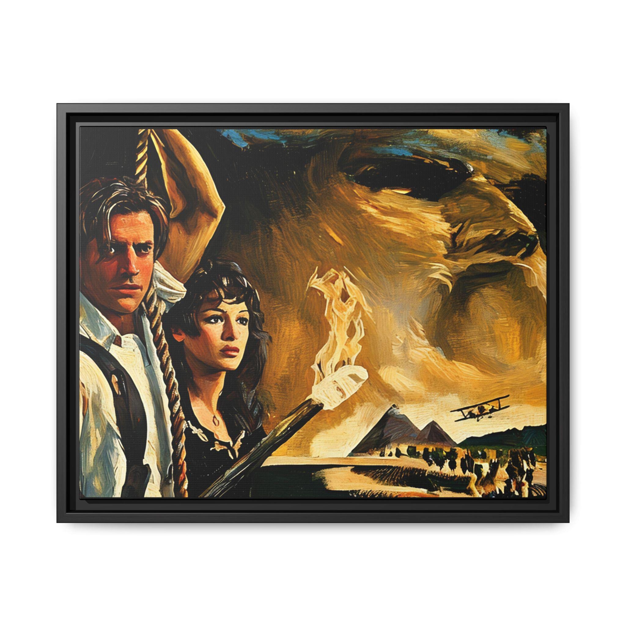 The Mummy 1999: Rick & Evelyn Movie Framed Canvas