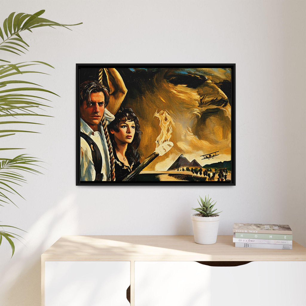 The Mummy 1999: Rick & Evelyn Movie Framed Canvas