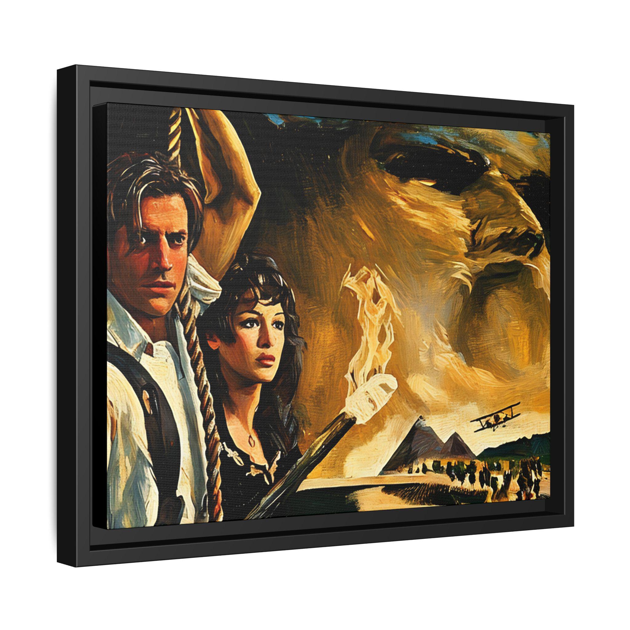 The Mummy 1999: Rick & Evelyn Movie Framed Canvas