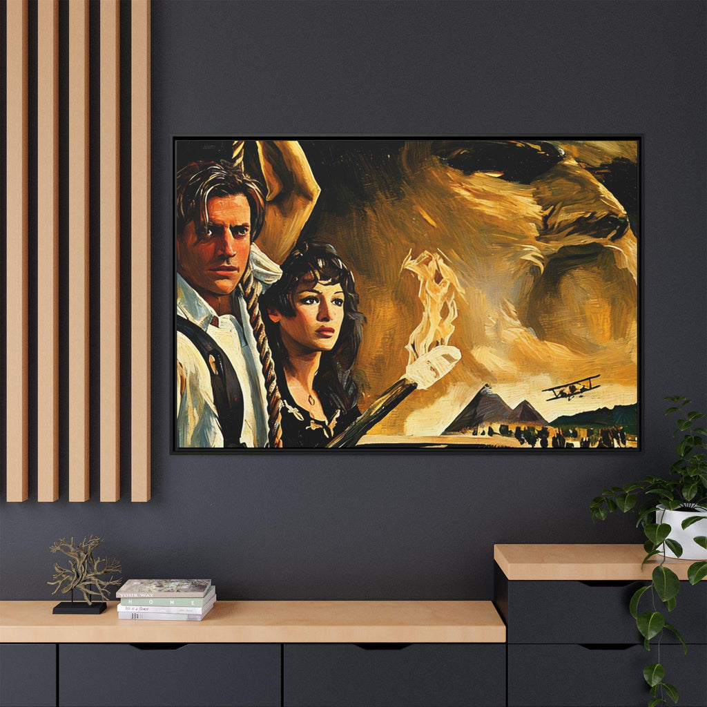 The Mummy 1999: Rick & Evelyn Movie Framed Canvas