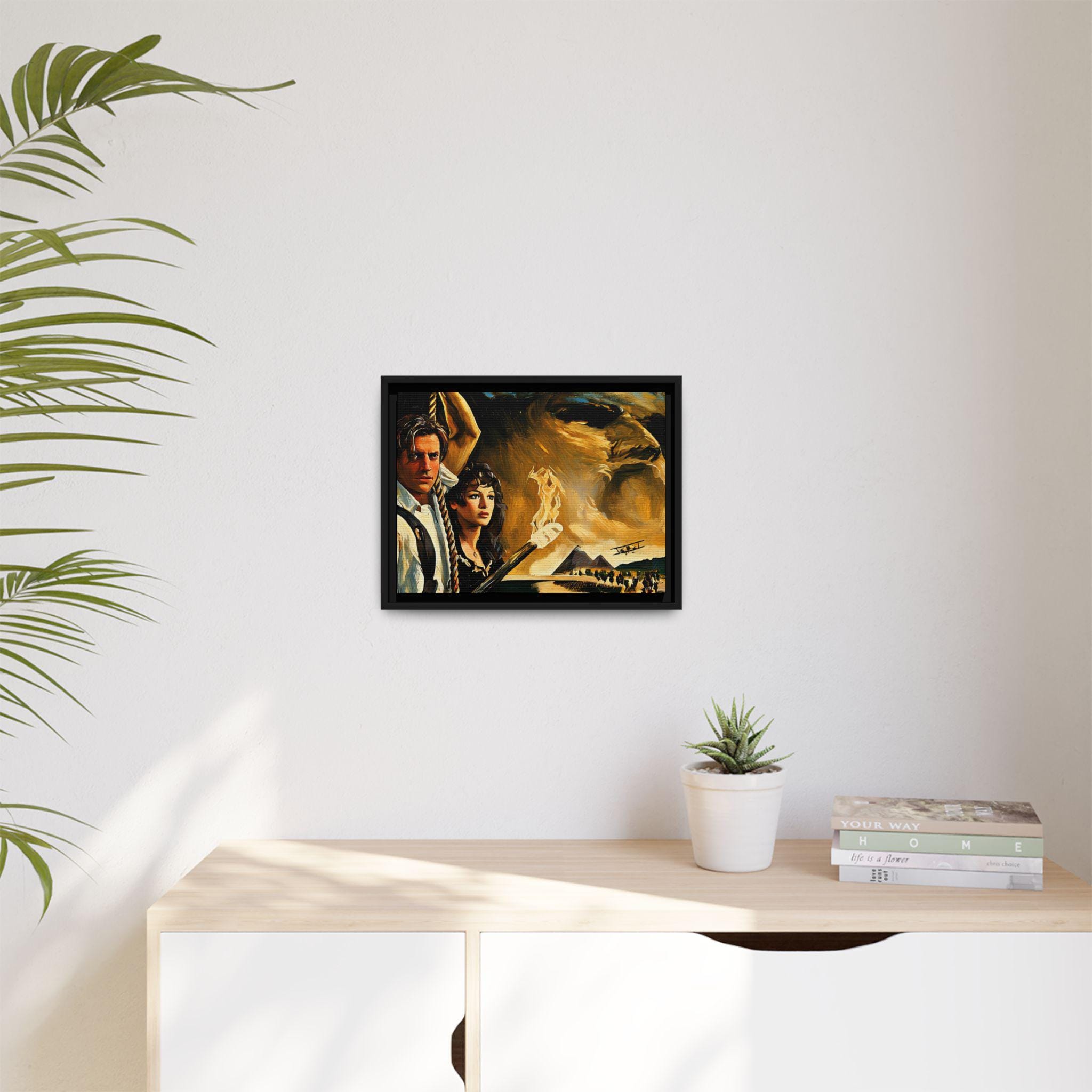 The Mummy 1999: Rick & Evelyn Movie Framed Canvas