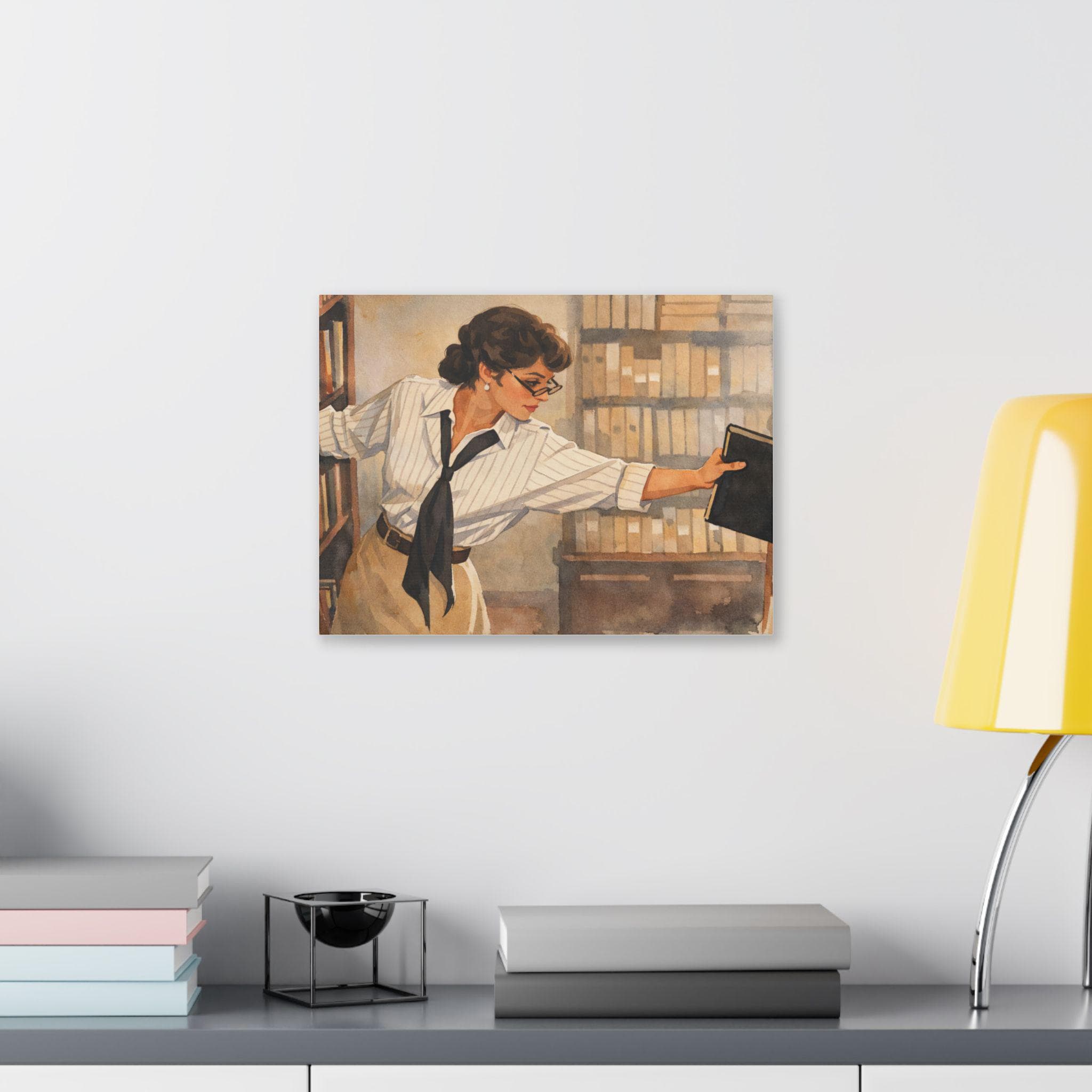 The Mummy 1999: Evelyn Librarian Classic Stretched Canvas