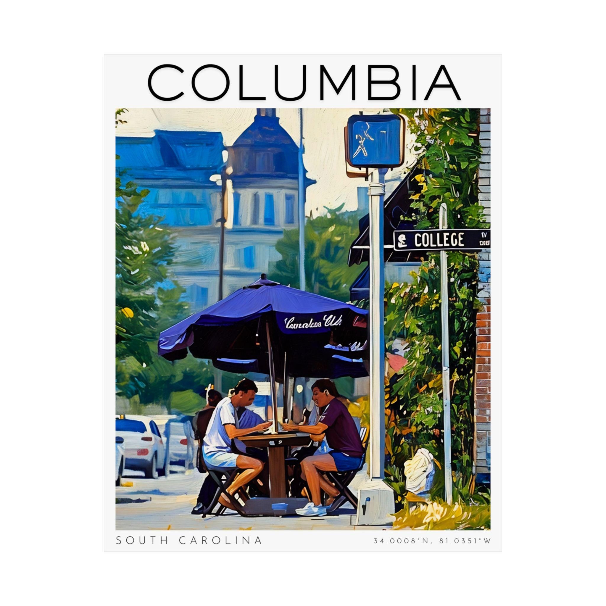 Columbia South Carolina Travel Print