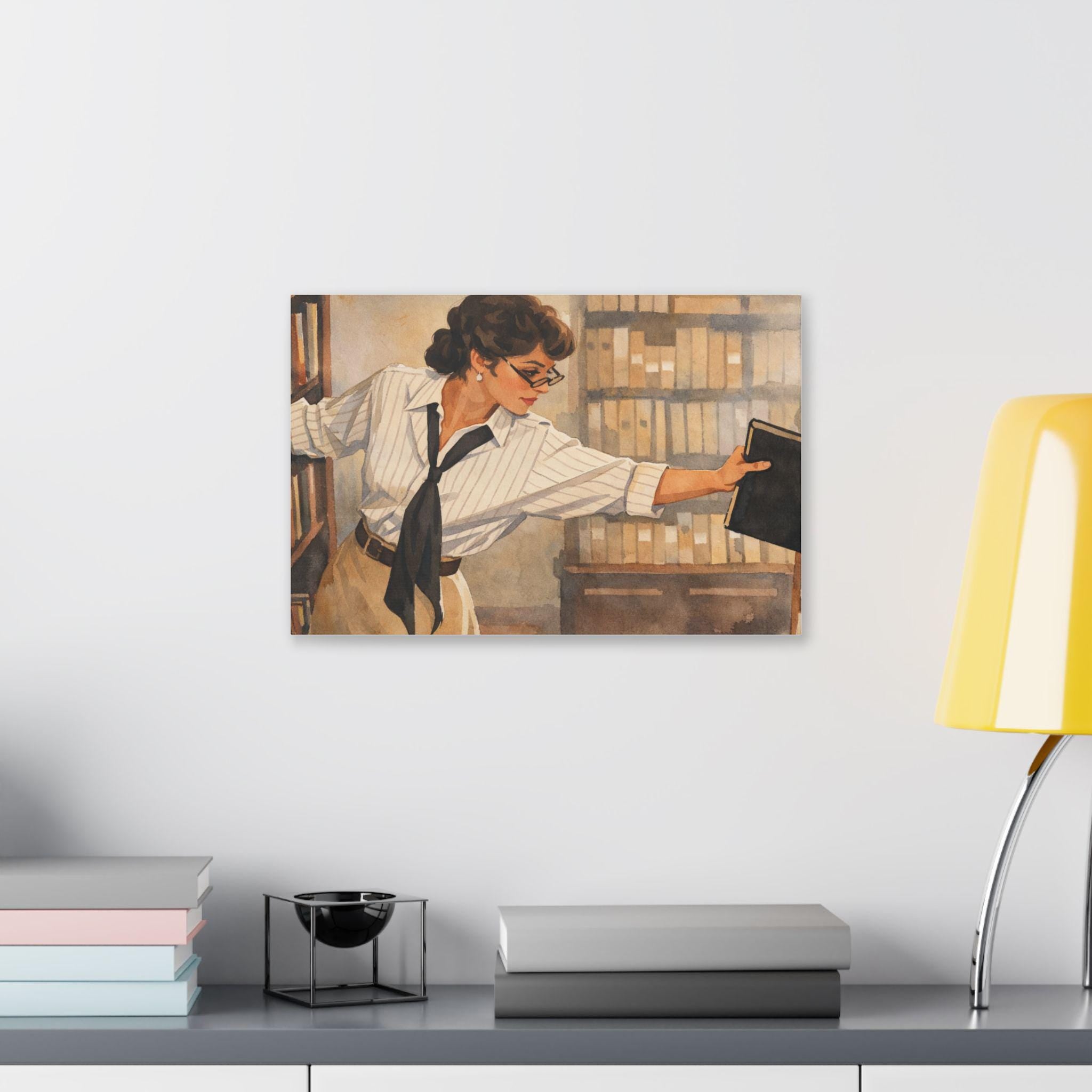The Mummy 1999: Evelyn Librarian Classic Stretched Canvas