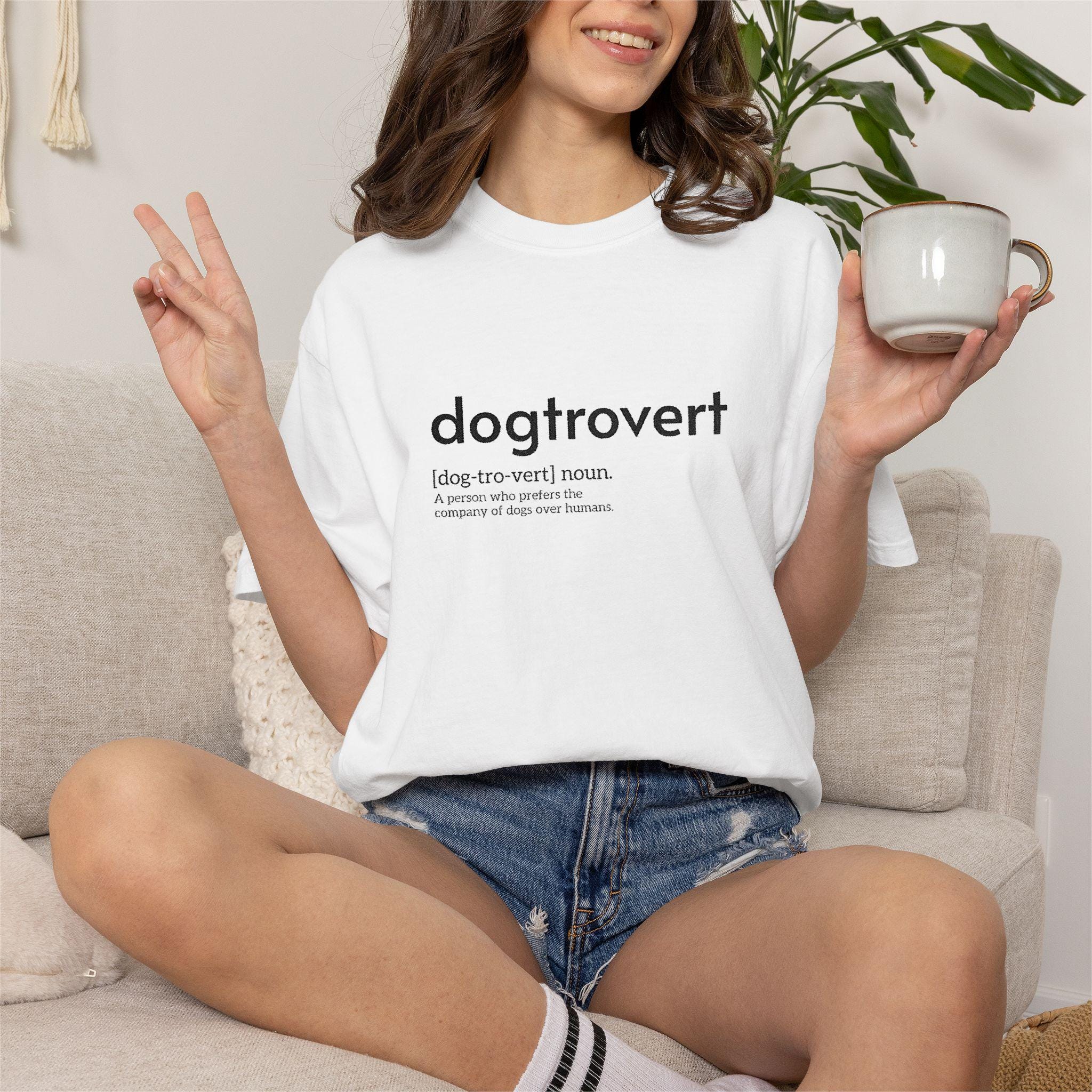 Dog-tro-vert Embroidered T-Shirt